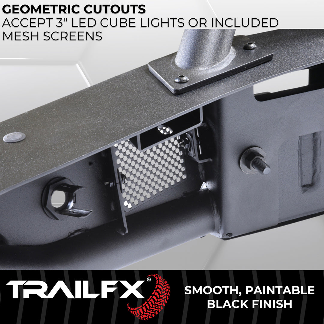 TrailFX One Piece TrailFX BR001T Matte Black Front Bumper for Ford Bronco