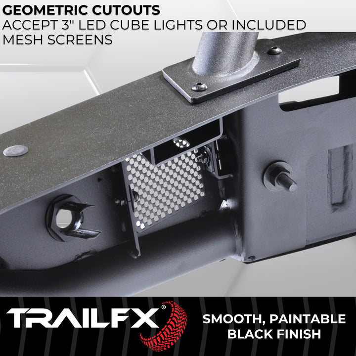 TrailFX One Piece TrailFX BR001T Matte Black Front Bumper for Ford Bronco