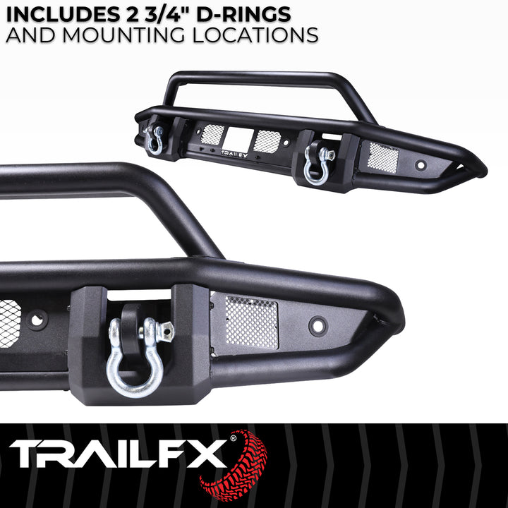 TrailFX One Piece TrailFX BR001T Matte Black Front Bumper for Ford Bronco