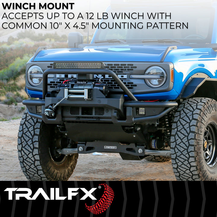 TrailFX One Piece TrailGuard Front Bumper with Winch Mount for Ford Bronco (2021-2025)