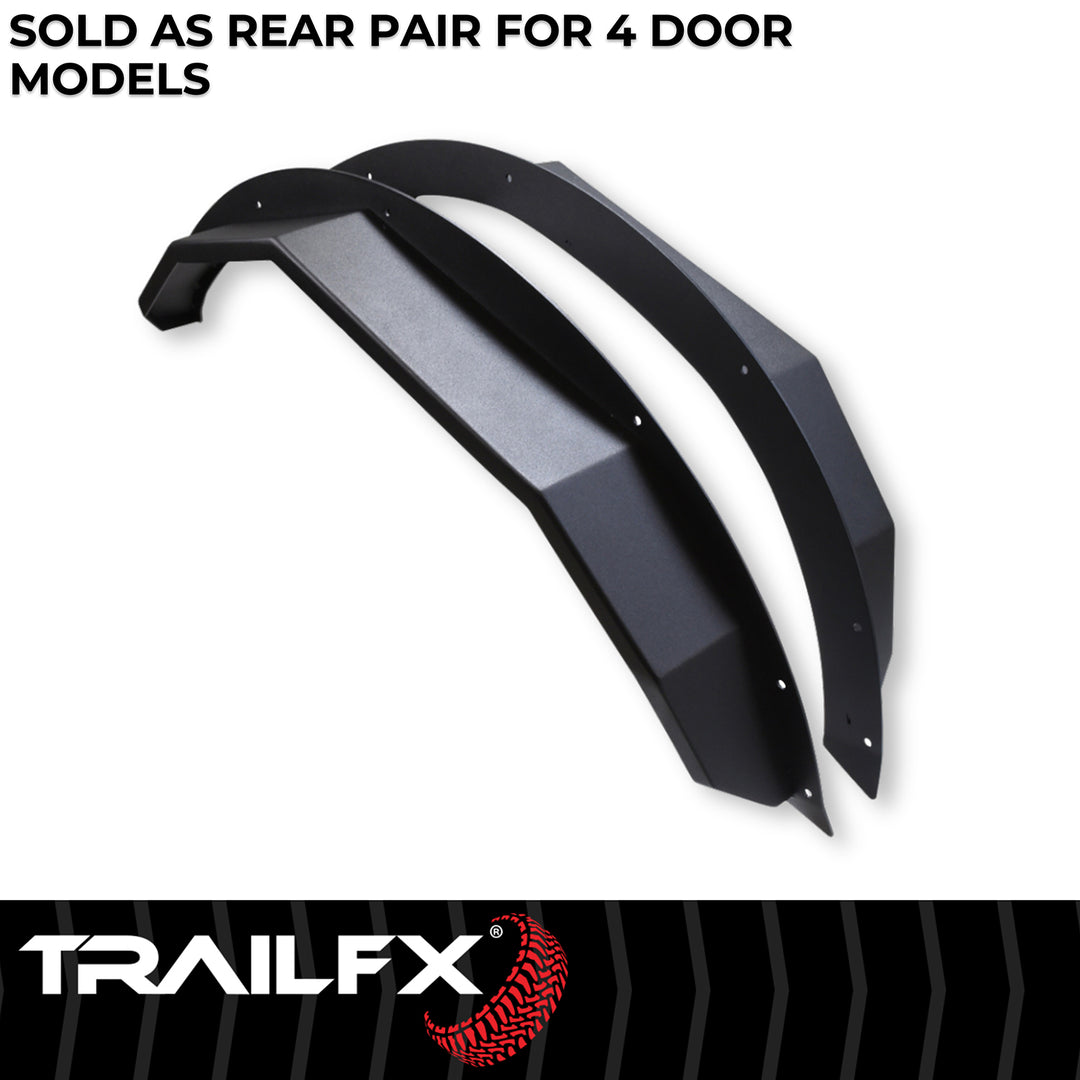 TrailFX Steel Angled Tube Fender Flares for Ford Bronco (Part BR008T)