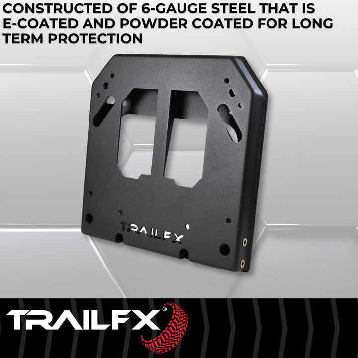 TrailFX BR009T Ford Bronco Spare Tire Carrier Spacer for 35-Inch Tires - Matte Black Steel