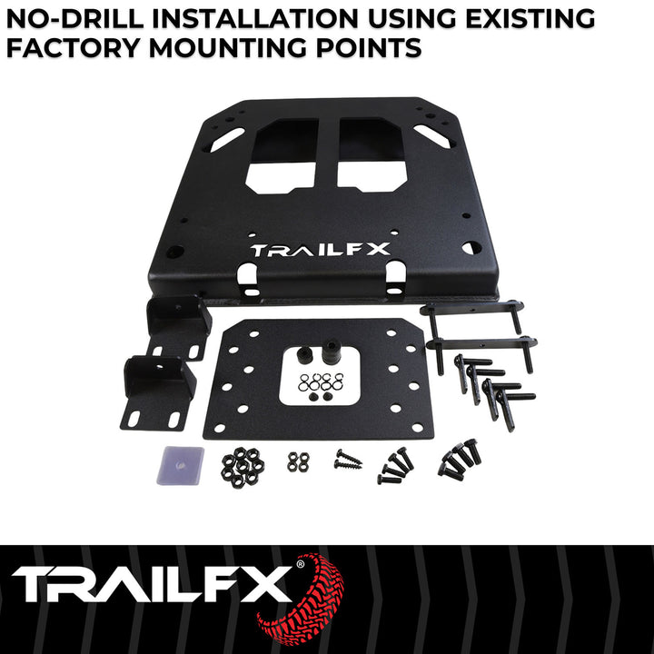 TrailFX BR009T Ford Bronco Spare Tire Carrier Spacer for 35-Inch Tires - Matte Black Steel