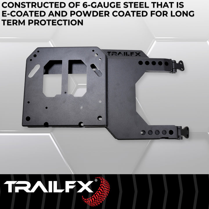 TrailFX BR010T Matte Black Spare Tire Carrier for Ford Bronco