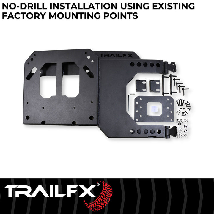TrailFX BR010T Matte Black Spare Tire Carrier for Ford Bronco