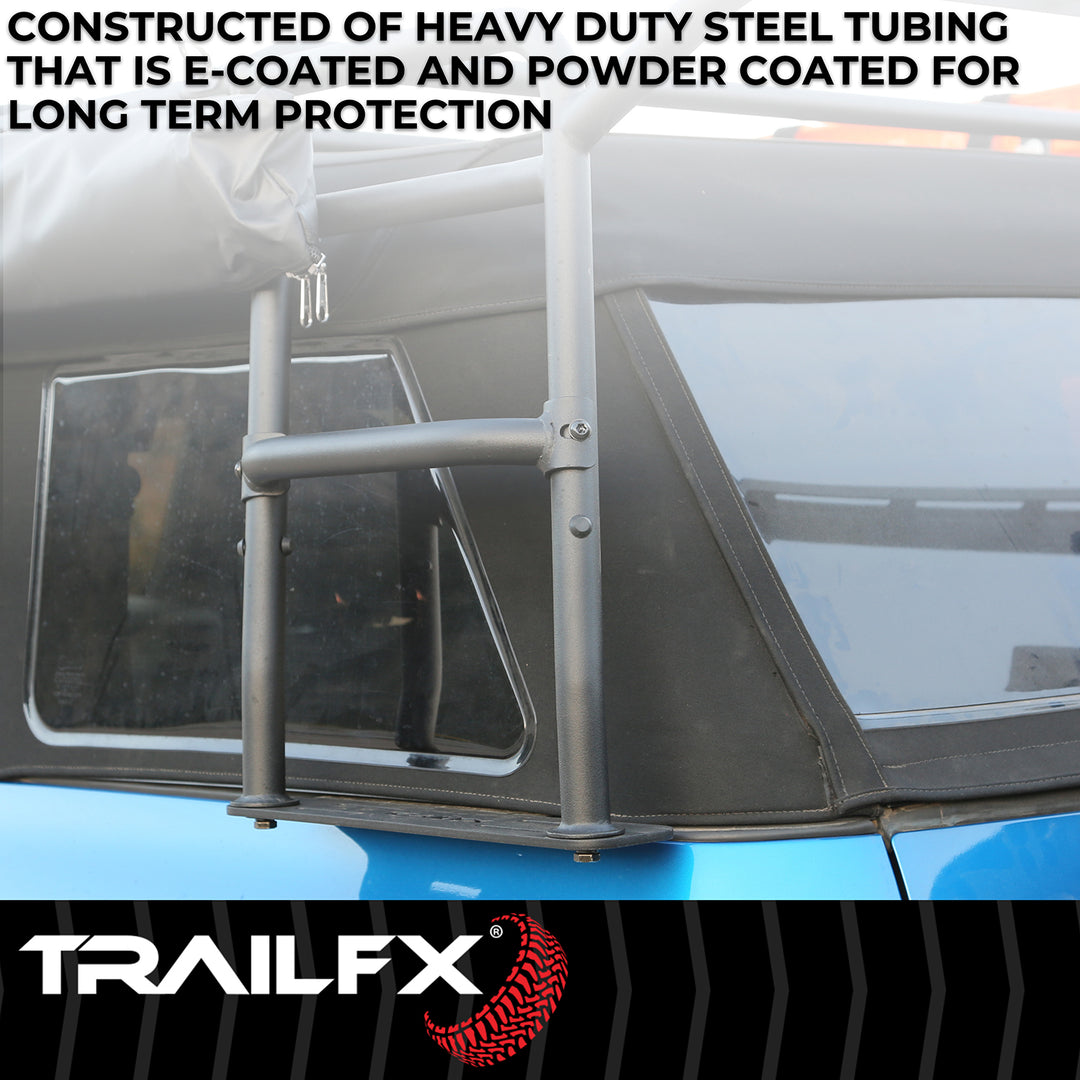 TrailFX BR015T Roof Rack for Ford Bronco – 78-inch Black Steel Cargo Carrier with 300 lb Capacity