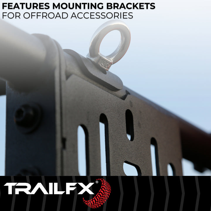 TrailFX BR015T Roof Rack for Ford Bronco – 78-inch Black Steel Cargo Carrier with 300 lb Capacity