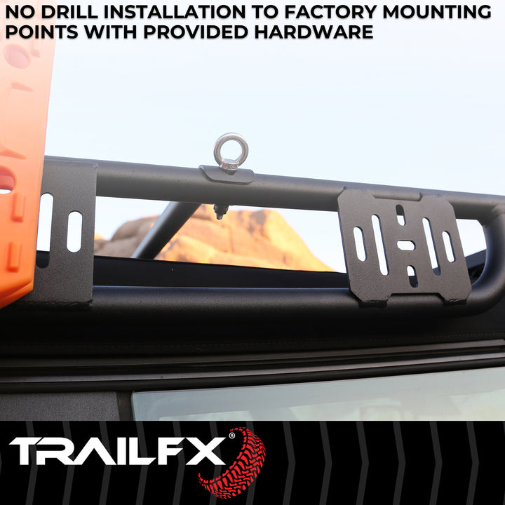 TrailFX BR015T Roof Rack for Ford Bronco – 78-inch Black Steel Cargo Carrier with 300 lb Capacity