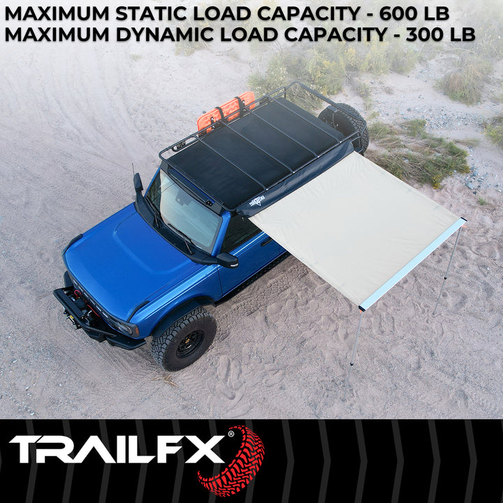 TrailFX BR015T Roof Rack for Ford Bronco – 78-inch Black Steel Cargo Carrier with 300 lb Capacity