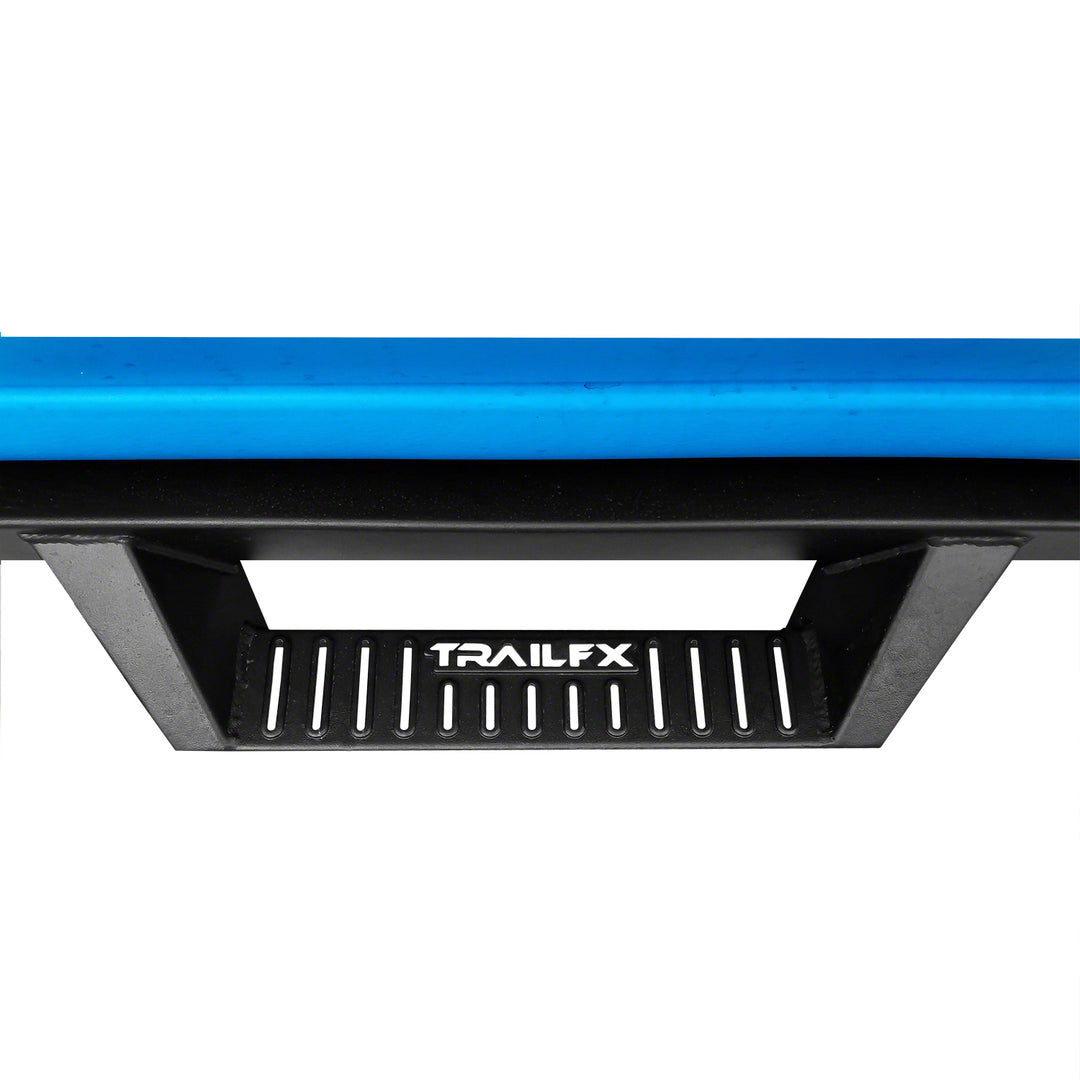 TrailFX DHS009B Black Powder Coated Nerf Bar with Drop Down Steps for Ford Super Duty