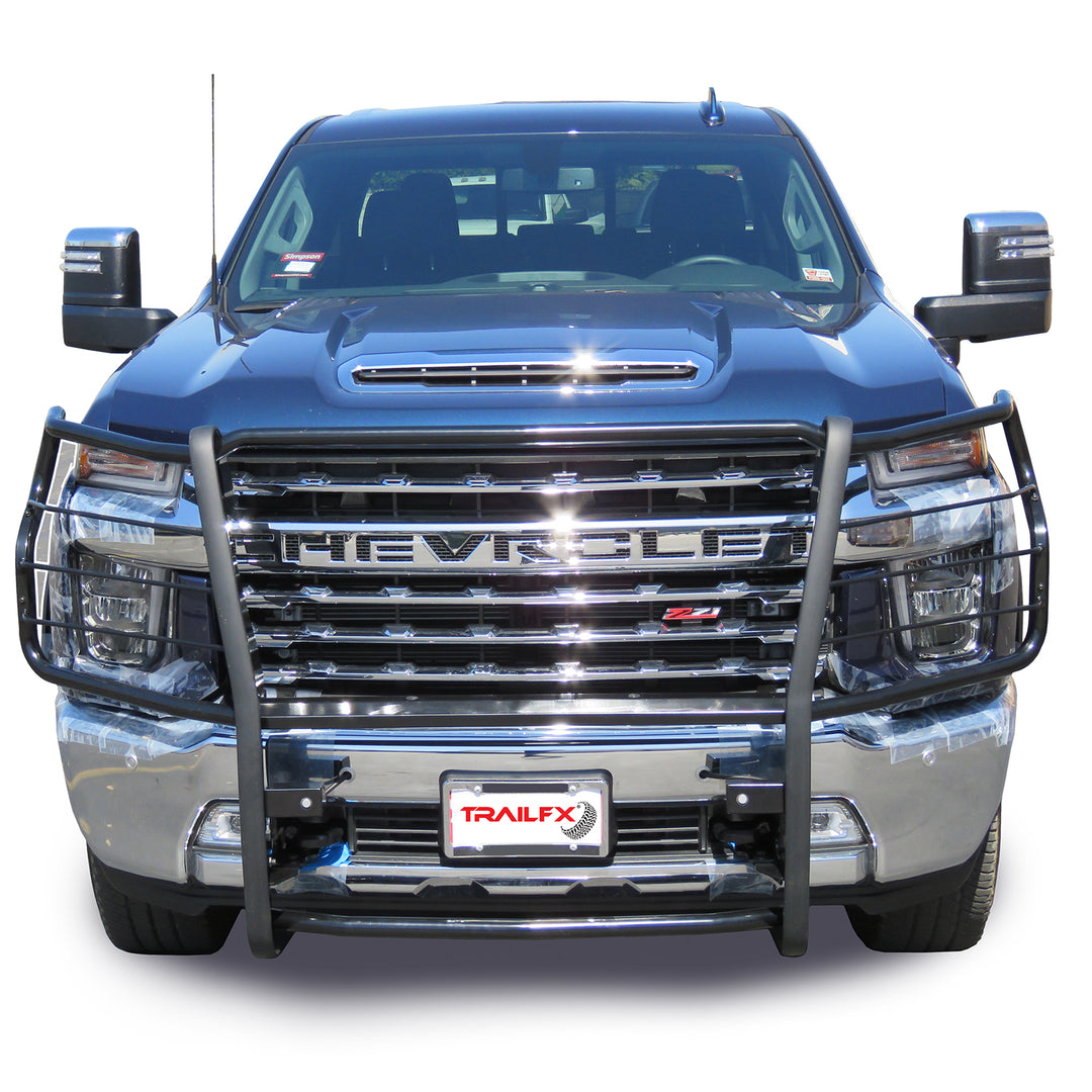 TrailFX Steel Grille Guard with Brush Guard for Chevy Silverado 2500 HD and 3500 HD (Part E0038B)