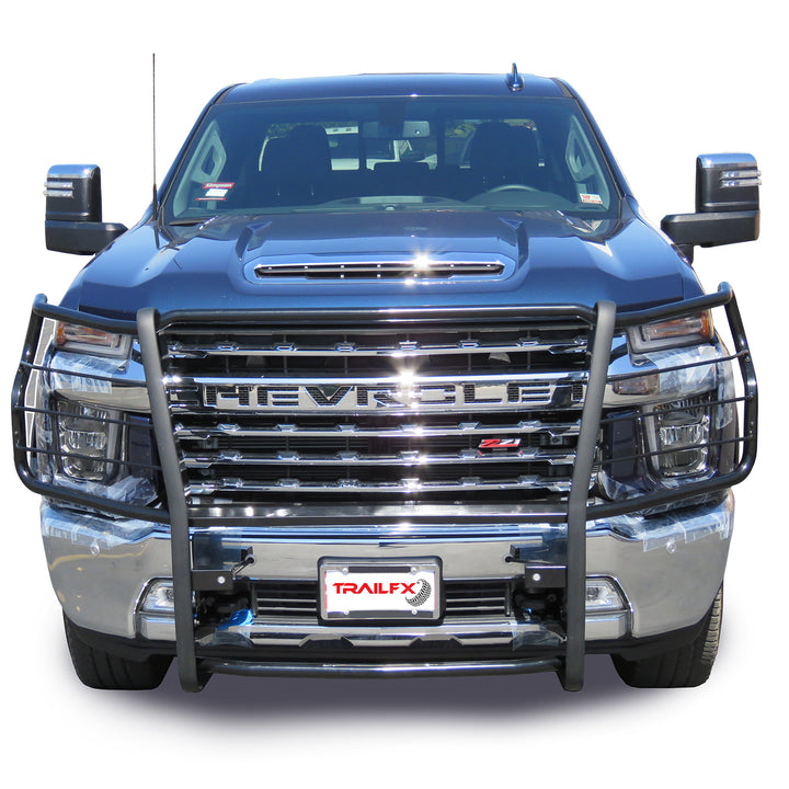 TrailFX Steel Grille Guard with Brush Guard for Chevy Silverado 2500 HD and 3500 HD (Part E0038B)
