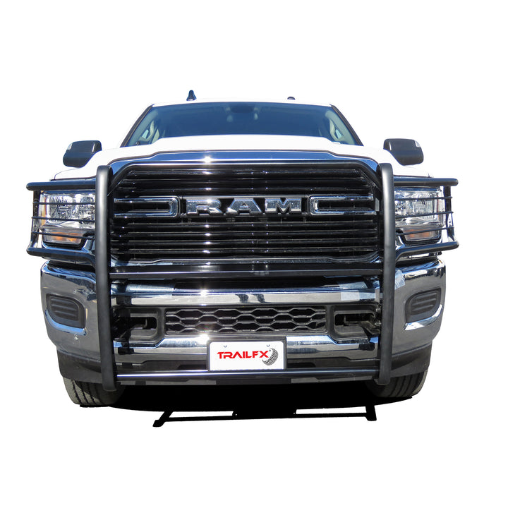 TrailFX Black Gloss Powder Coated Steel Grille Guard for Ram 2500 and 3500 (E0039B)
