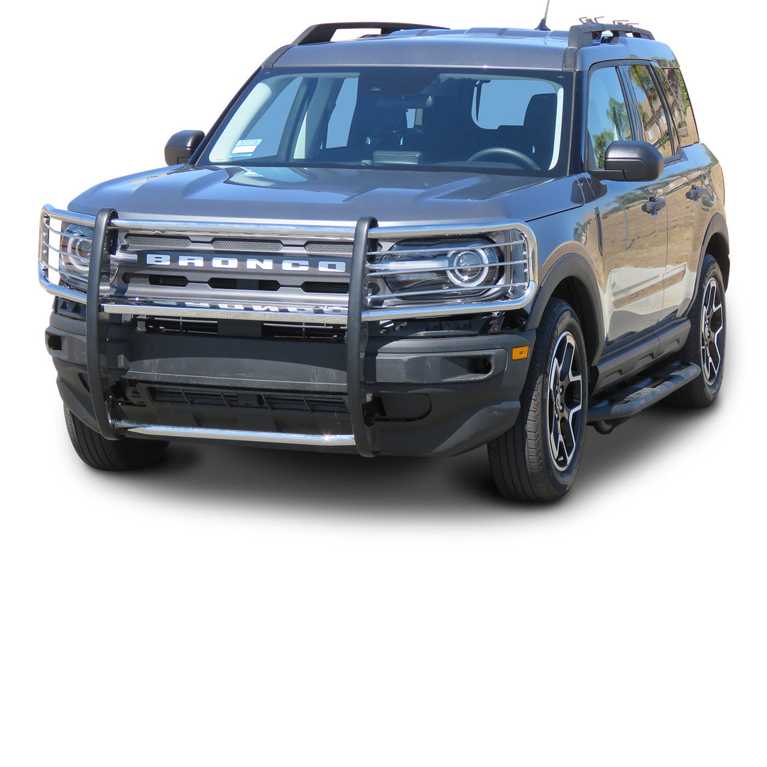 TrailFX Stainless Steel Polished Grille Guard for Ford Bronco Sport (2021-2022)