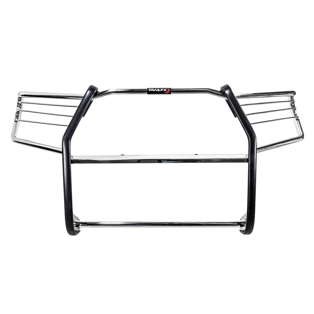 TrailFX Stainless Steel Grille Guard for Toyota Tacoma 2024-2025 – 1-Piece Polished Silver Brush Guard with Mounting Hardware