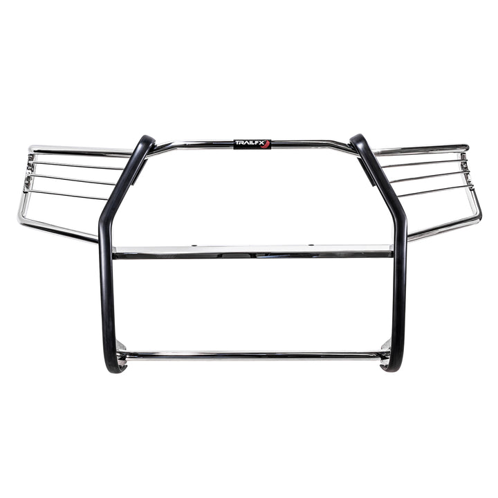 TrailFX Stainless Steel Grille Guard for Toyota Tacoma 2024-2025 – 1-Piece Polished Silver Brush Guard with Mounting Hardware