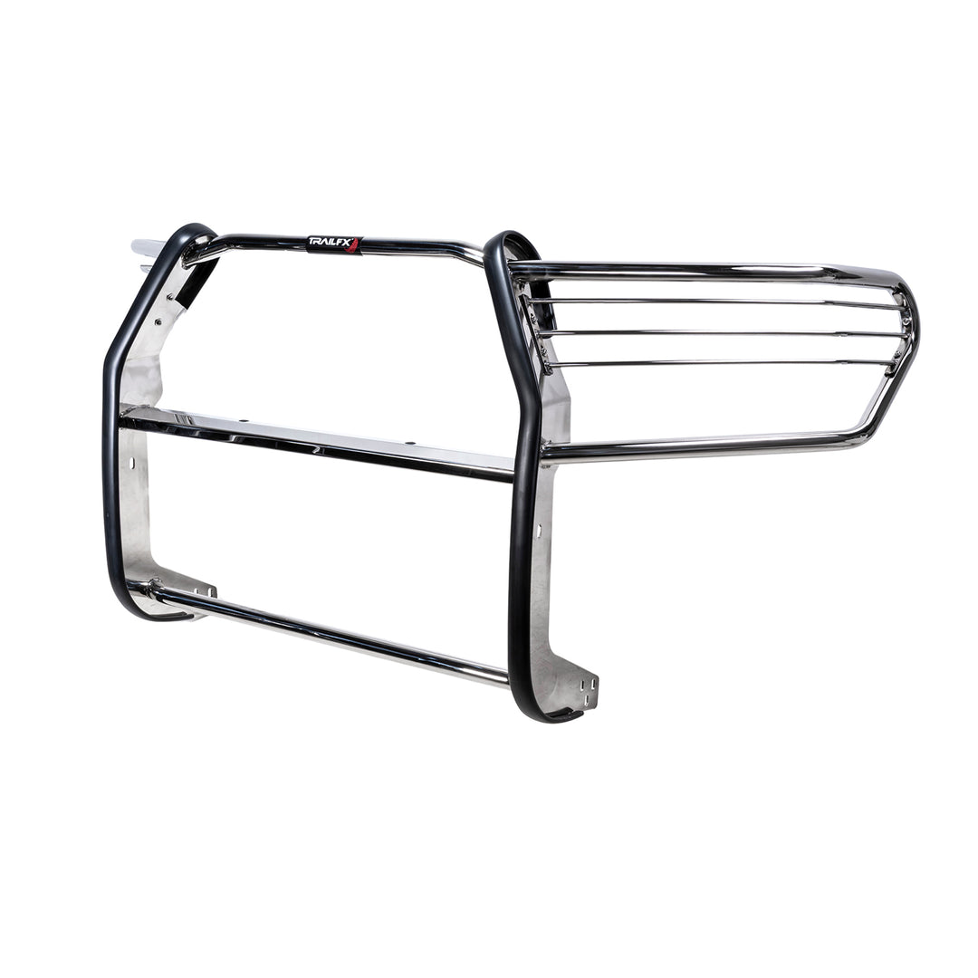 TrailFX Stainless Steel Grille Guard for Toyota Tacoma 2024-2025 – 1-Piece Polished Silver Brush Guard with Mounting Hardware