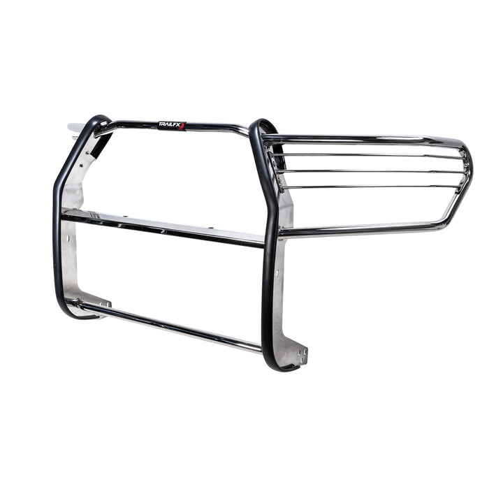 TrailFX Stainless Steel Grille Guard for Toyota Tacoma 2024-2025 – 1-Piece Polished Silver Brush Guard with Mounting Hardware