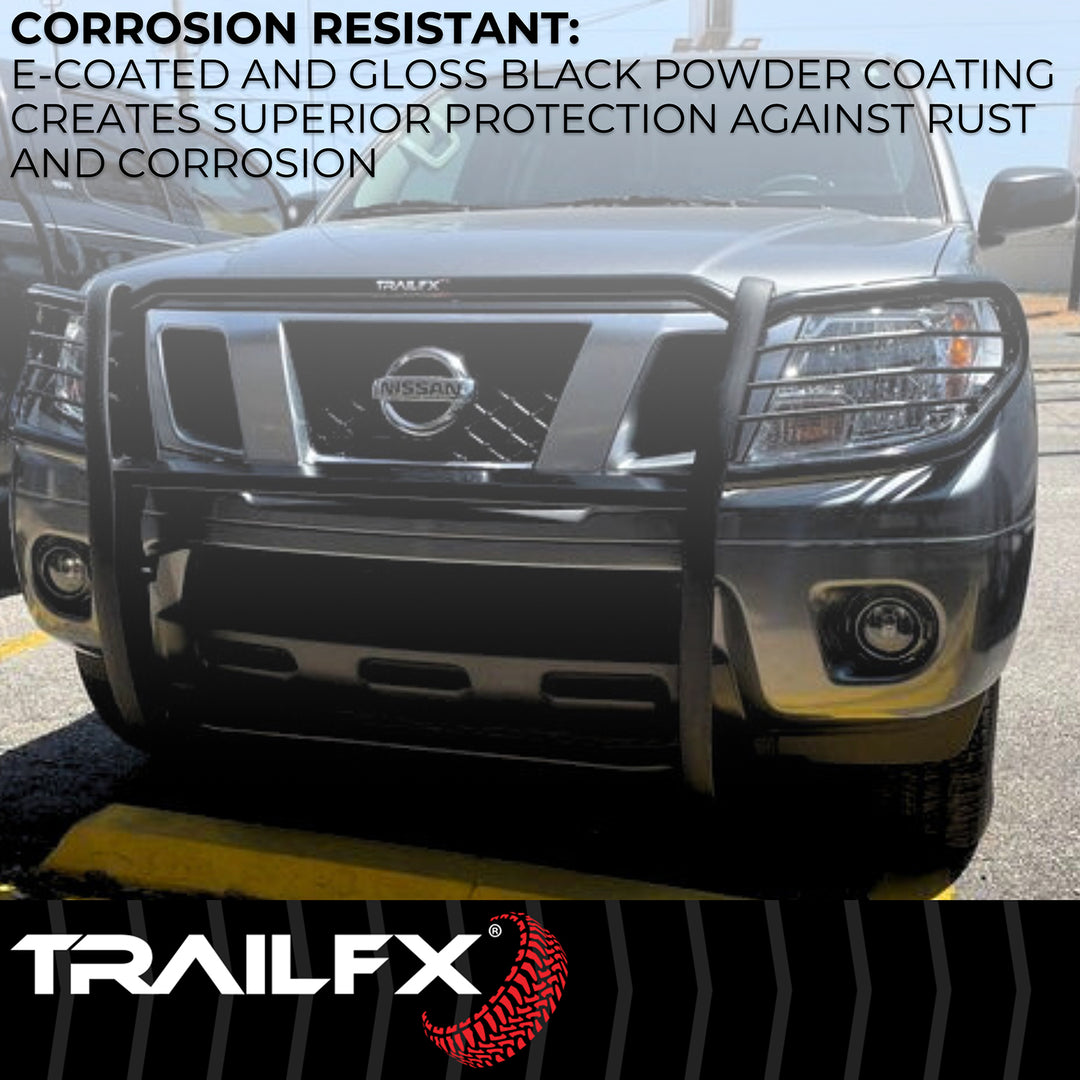 TrailFX Steel Grille Guard for Toyota Tacoma (2024-2025) with Light Mounts and Bolt-On Installation