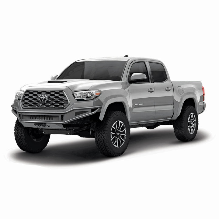 TrailFX FPRB001TI Steel Bumper for Toyota Tacoma (2016-2023) with Light Cutouts and Powder Coated Finish