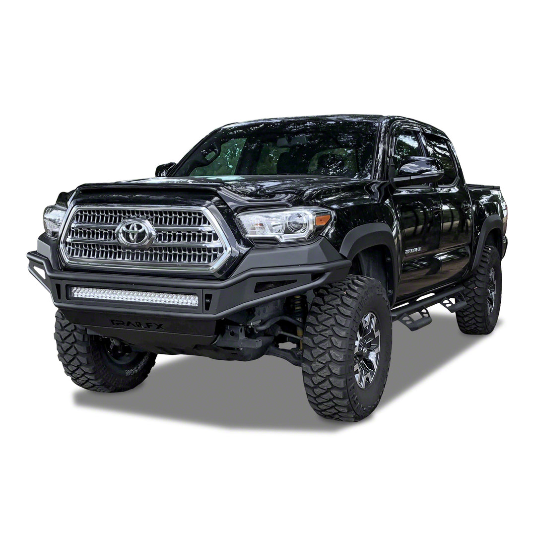 TrailFX FPRB001TI Steel Bumper for Toyota Tacoma (2016-2023) with Light Cutouts and Powder Coated Finish
