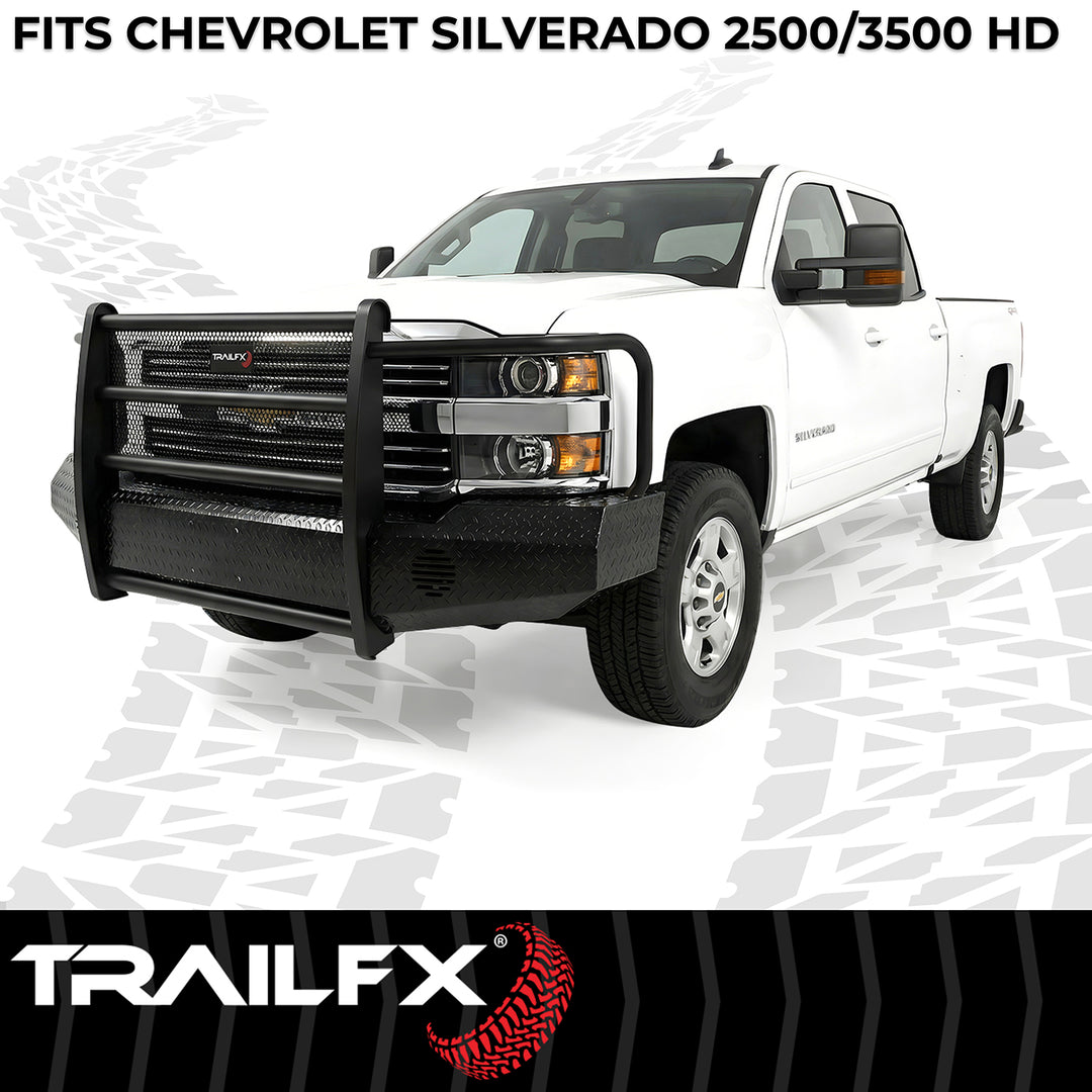 TrailFX FX3004A Steel One Piece Bumper for Chevy Silverado 2500 HD & 3500 HD (2011-2014)