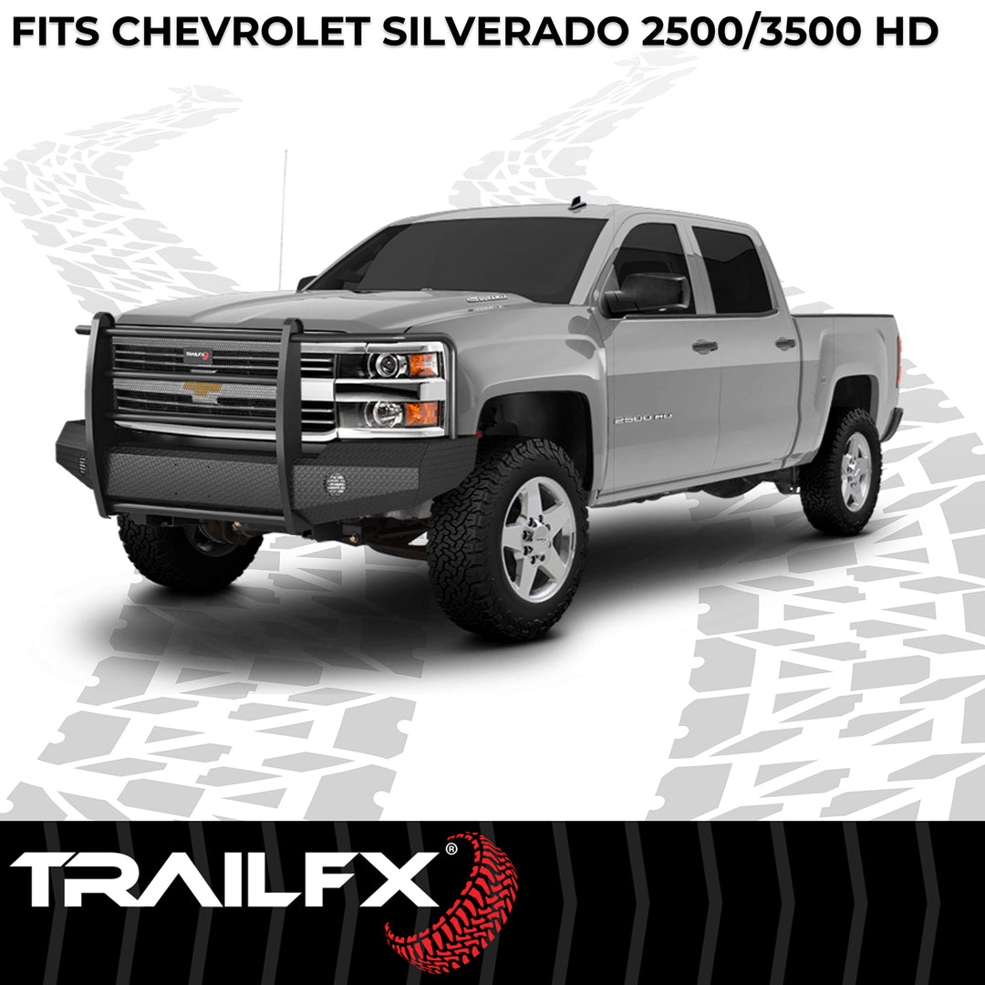 TrailFX FX3021A Heavy Duty Full Replacement Bumper for Chevrolet Silverado 2500/3500 HD (2015-2019)