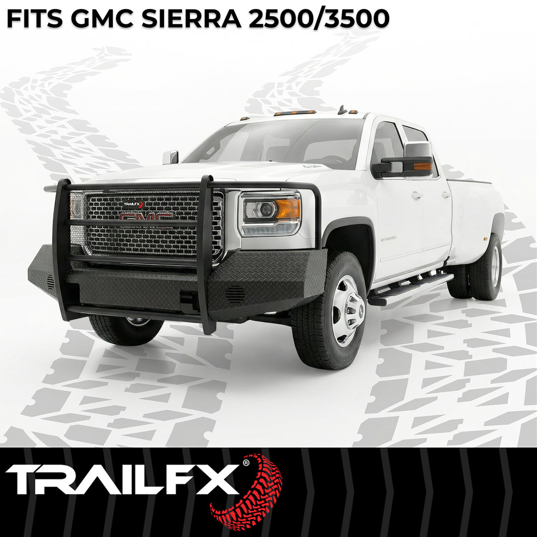 TrailFX FX3022A Full Replacement Steel Bumper for GMC Sierra 2500 HD and 3500 HD