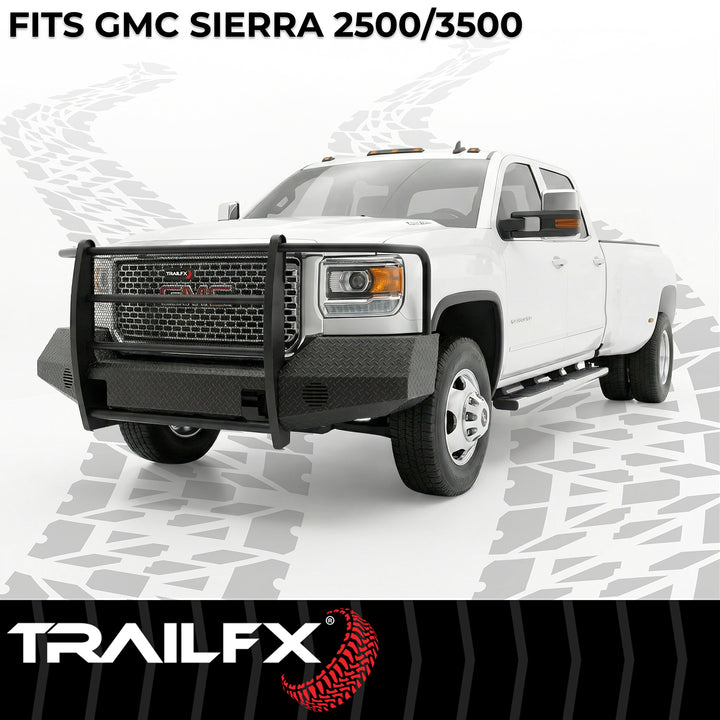 TrailFX FX3022A Full Replacement Steel Bumper for GMC Sierra 2500 HD and 3500 HD
