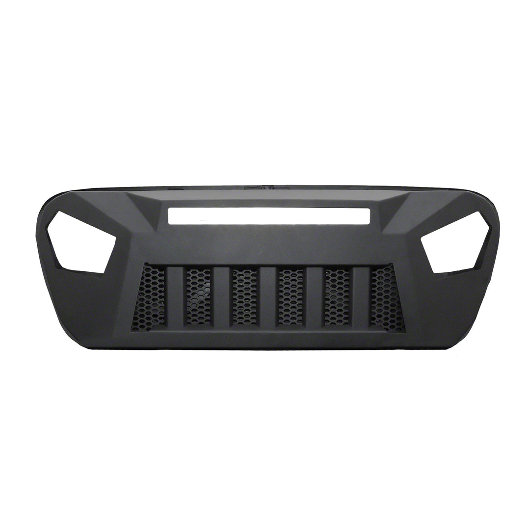 TrailFX Aluminum Satin Titanium Grille for Jeep Wrangler (2018-2023) with Light Cutouts