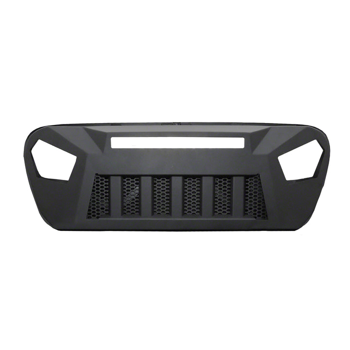 TrailFX Aluminum Satin Titanium Grille for Jeep Wrangler (2018-2023) with Light Cutouts