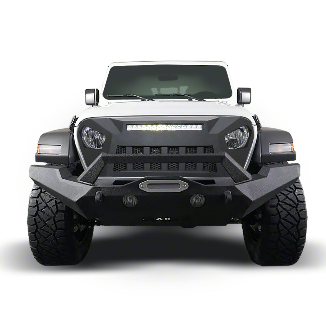 TrailFX Aluminum Satin Titanium Grille for Jeep Wrangler (2018-2023) with Light Cutouts