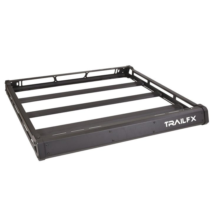 TrailFX JRB001T Roof Rack for Jeep Wrangler JL & JT – Heavy Duty Aluminum Gutter Mount Cargo Carrier