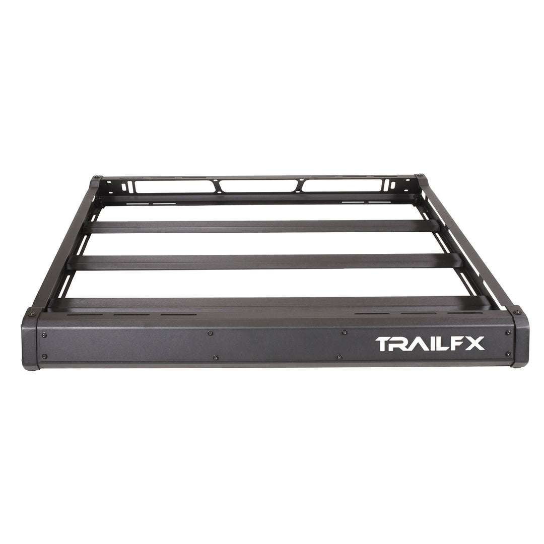 TrailFX JRB001T Roof Rack for Jeep Wrangler JL & JT – Heavy Duty Aluminum Gutter Mount Cargo Carrier