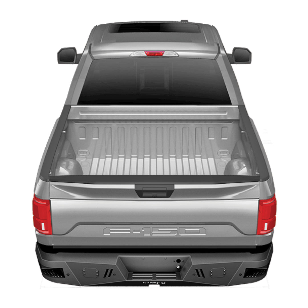 TrailFX RLDB001TI Steel Bumper for Ford F-150 (2015-2020) with Light Cutouts and License Plate Mount