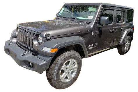 TrailFX Low Profile Smoke Acrylic Tape-On Rainguard for Jeep Wrangler & Gladiator Part #4250H