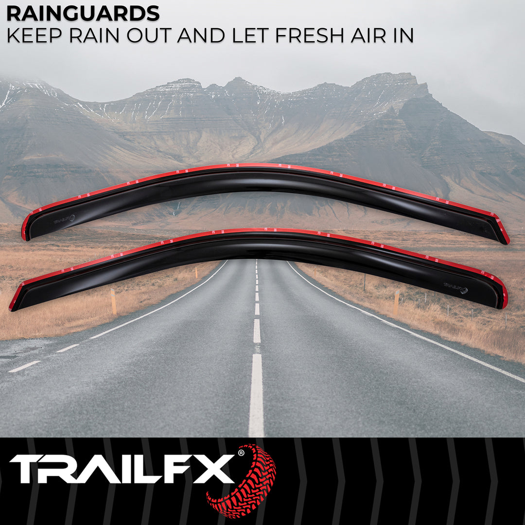 TrailFX Rainguard Smoke Acrylic Window Vents for Ram 1500, 2500, 3500 (2012-2015)