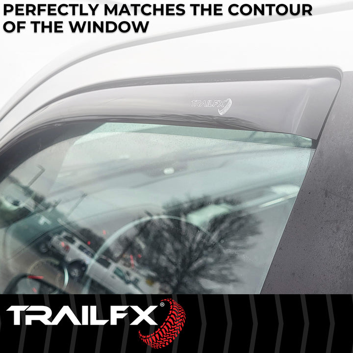 TrailFX 4101IC Rainguard Smoke Acrylic Window Vents for Ram 1500 Models