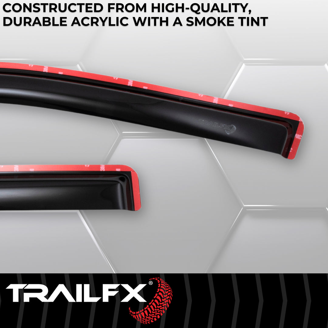 TrailFX 4101IC Rainguard Smoke Acrylic Window Vents for Ram 1500 Models