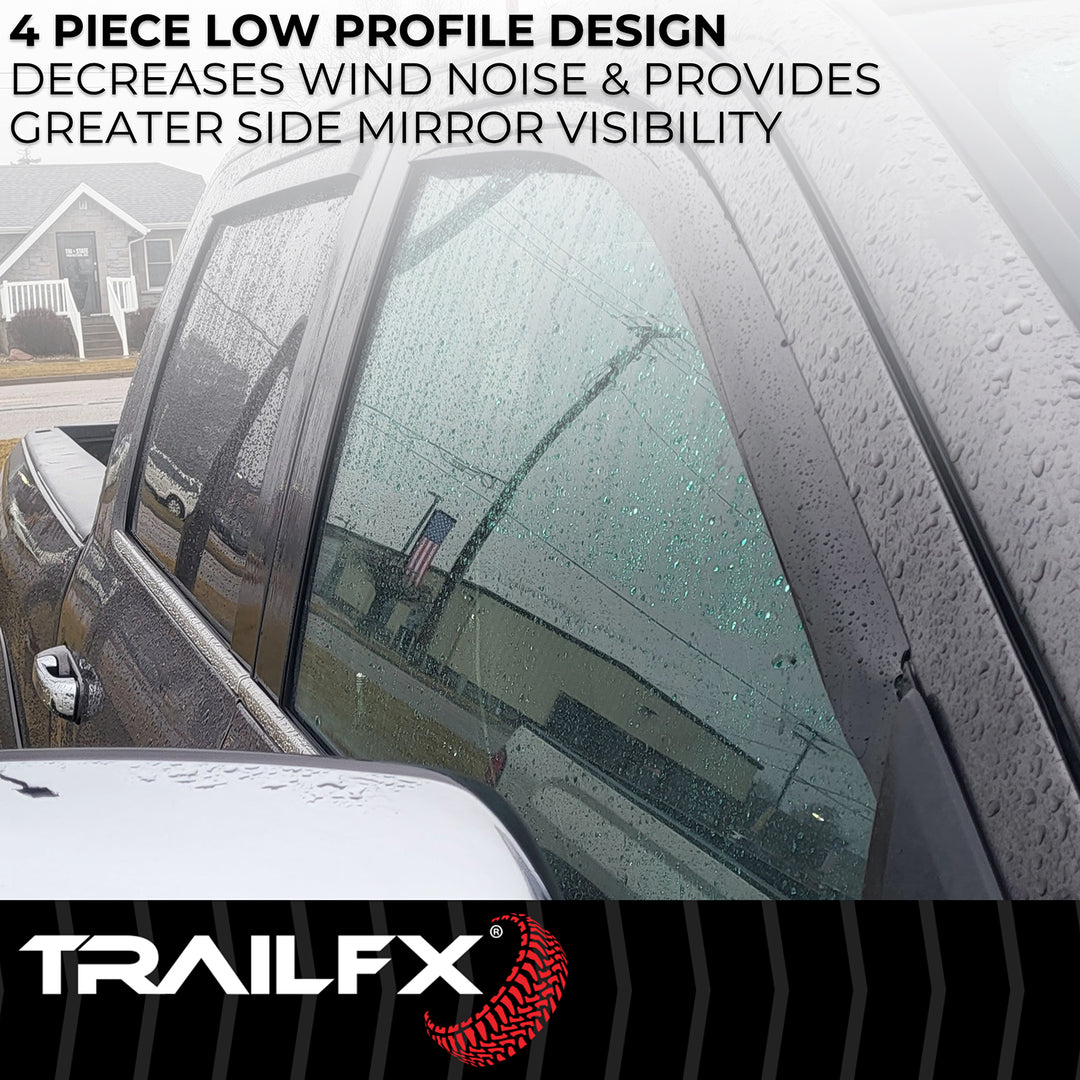 TrailFX 4101IC Rainguard Smoke Acrylic Window Vents for Ram 1500 Models