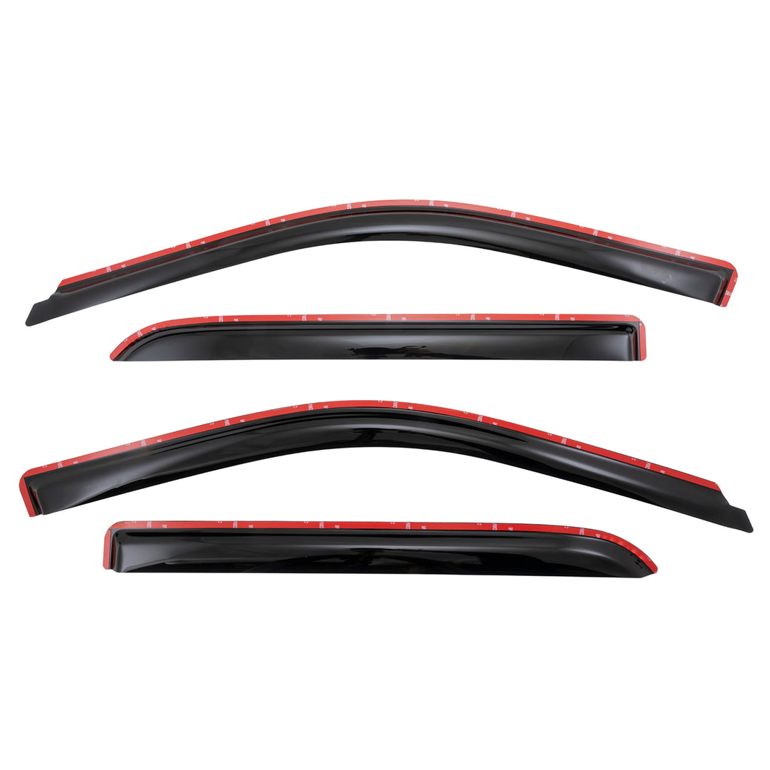 TrailFX DXTX4109IC Rainguard Low Profile Smoke Acrylic Window Vents for Ram Trucks