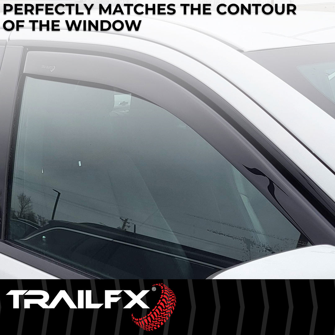 TrailFX DXTX 4242IC Rainguard Smoke Window Vents for Toyota 4Runner