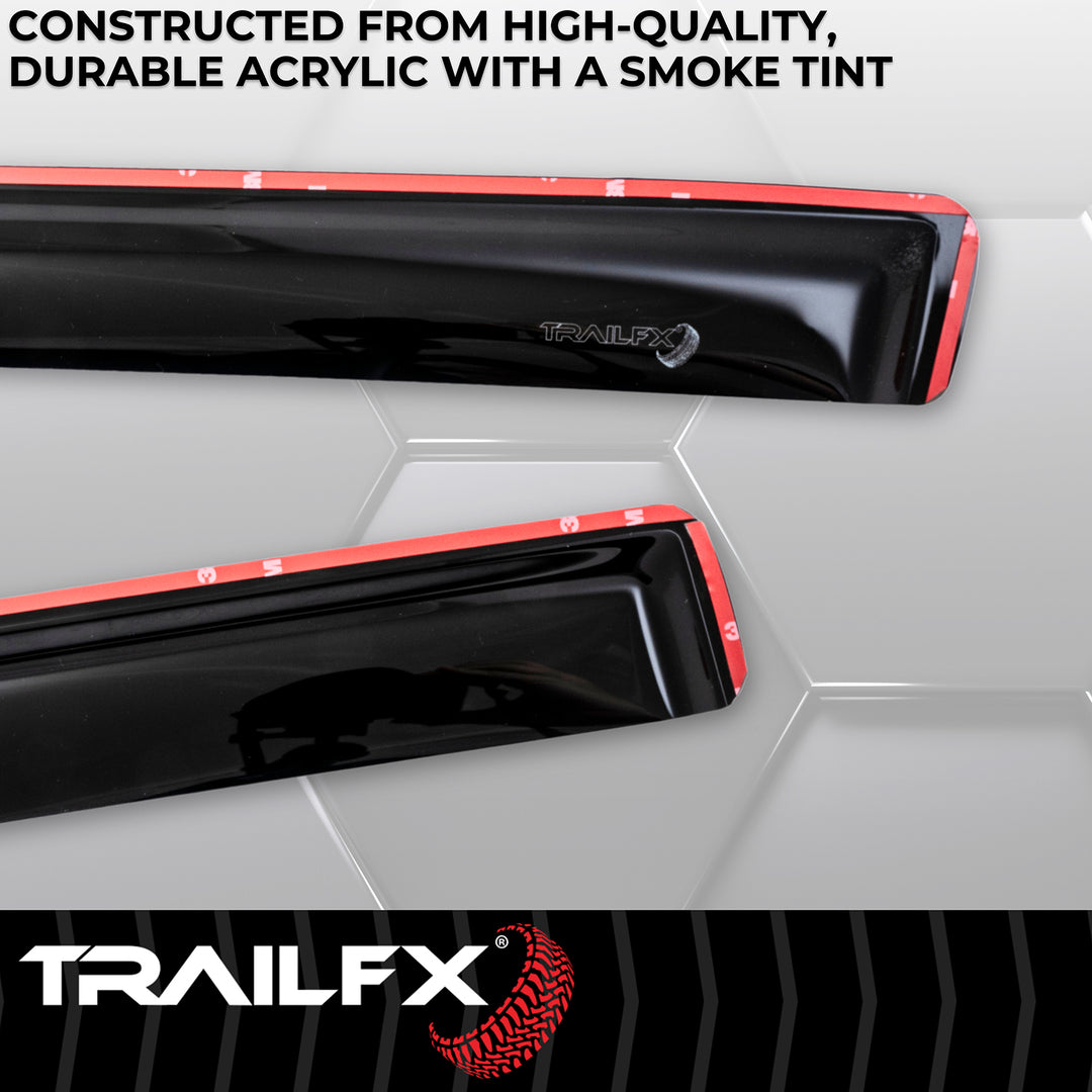TrailFX DXTX 4242IC Rainguard Smoke Window Vents for Toyota 4Runner