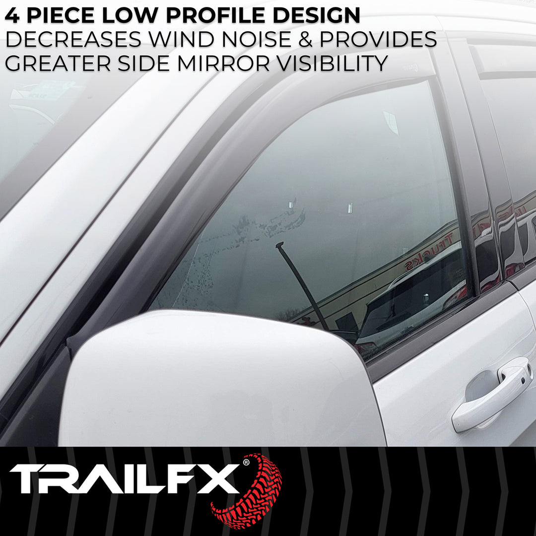 TrailFX DXTX4252IC Rainguard In-Channel Smoke Window Vents for Jeep Grand Cherokee