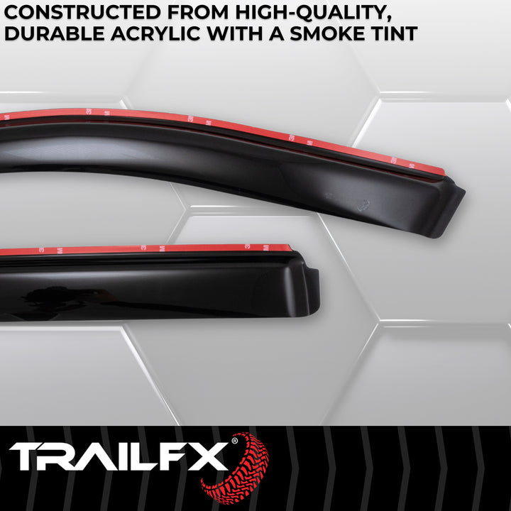 TrailFX DXTX4252IC Rainguard In-Channel Smoke Window Vents for Jeep Grand Cherokee