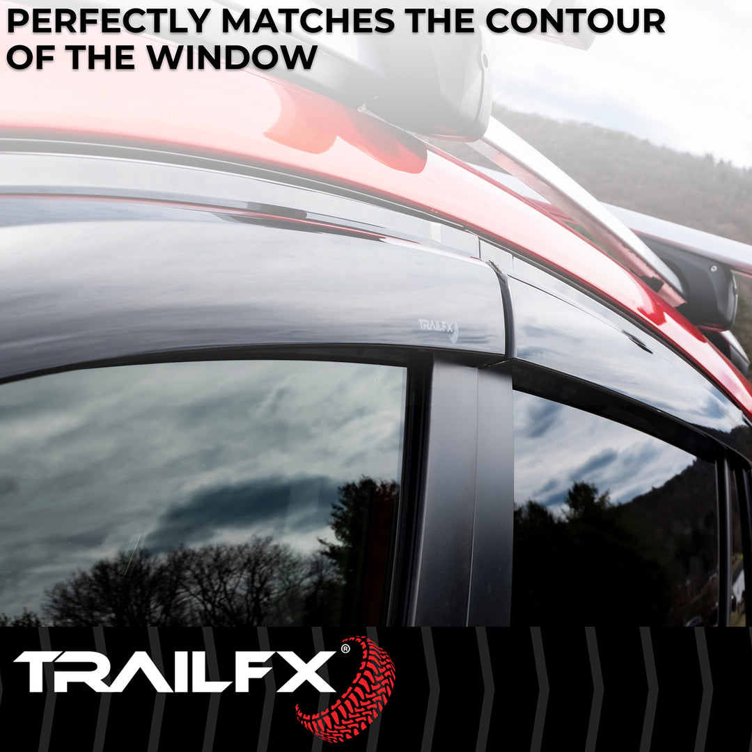 TrailFX Rainguard Window Vents for Jeep Grand Cherokee (Set of 4) – Smoke Acrylic