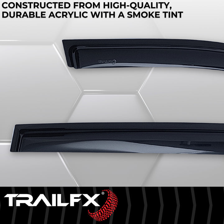 TrailFX Rainguard Window Vents for Jeep Grand Cherokee (Set of 4) – Smoke Acrylic