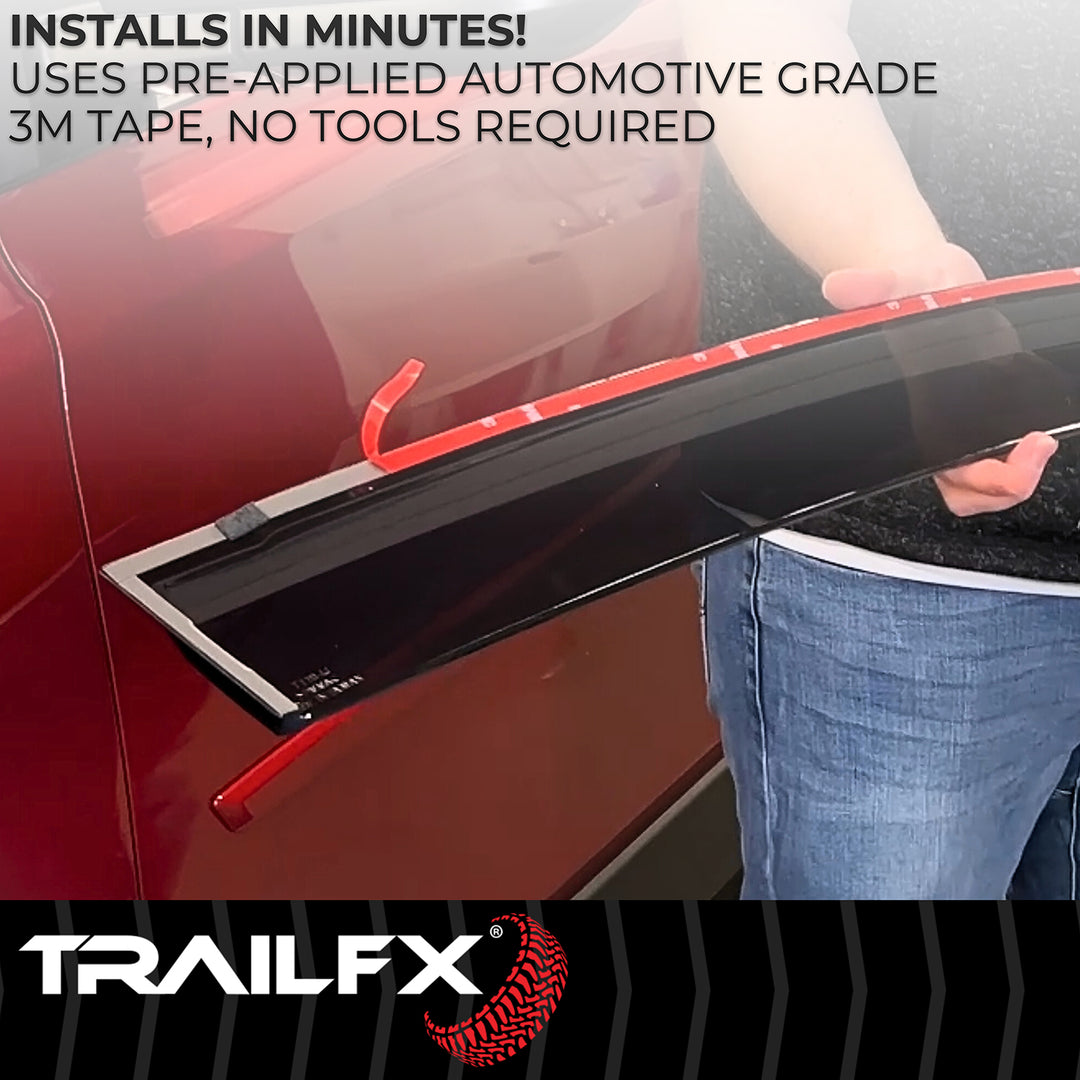 TrailFX Rainguard Window Vents for Jeep Grand Cherokee (Set of 4) – Smoke Acrylic