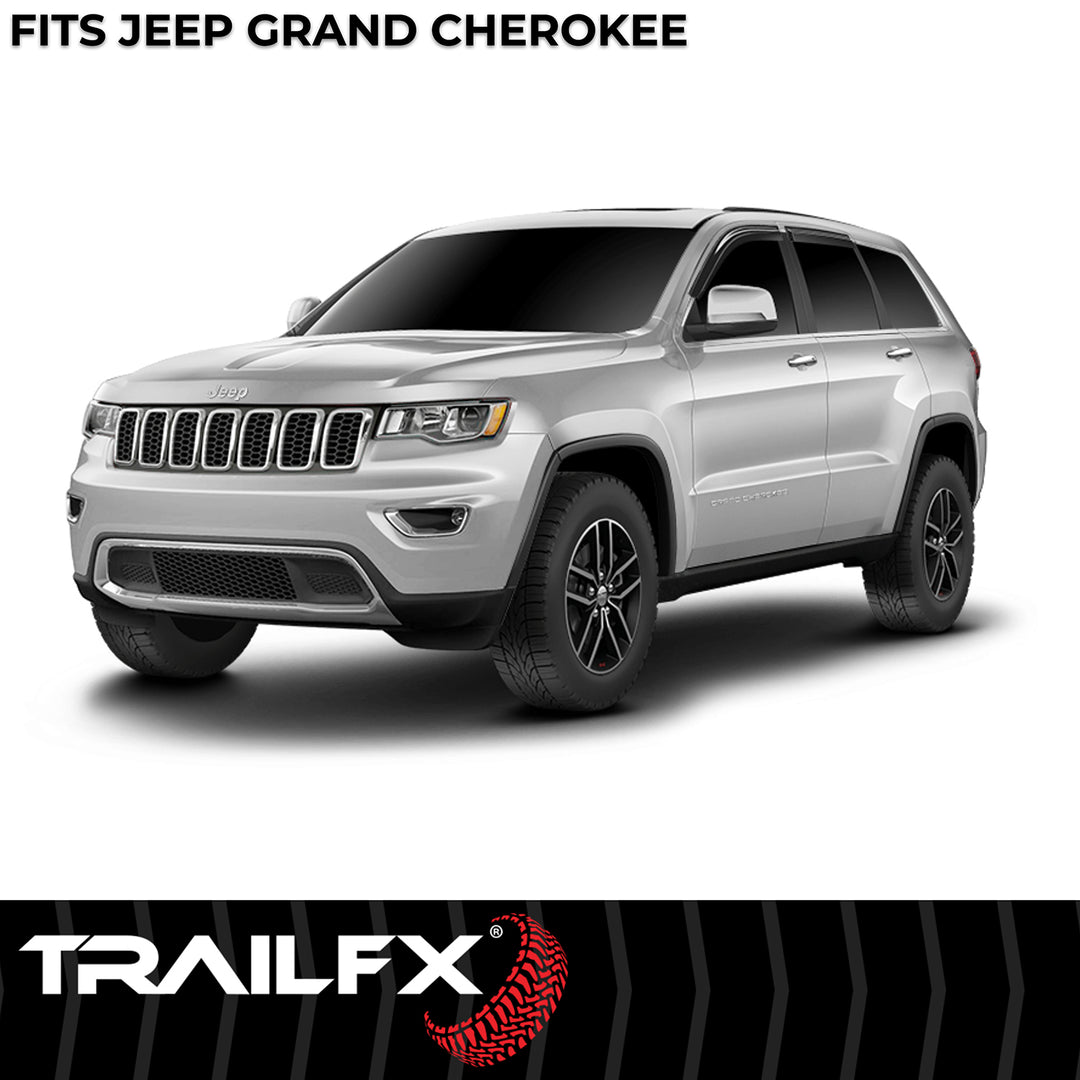 TrailFX Rainguard Window Vents for Jeep Grand Cherokee (Set of 4) – Smoke Acrylic