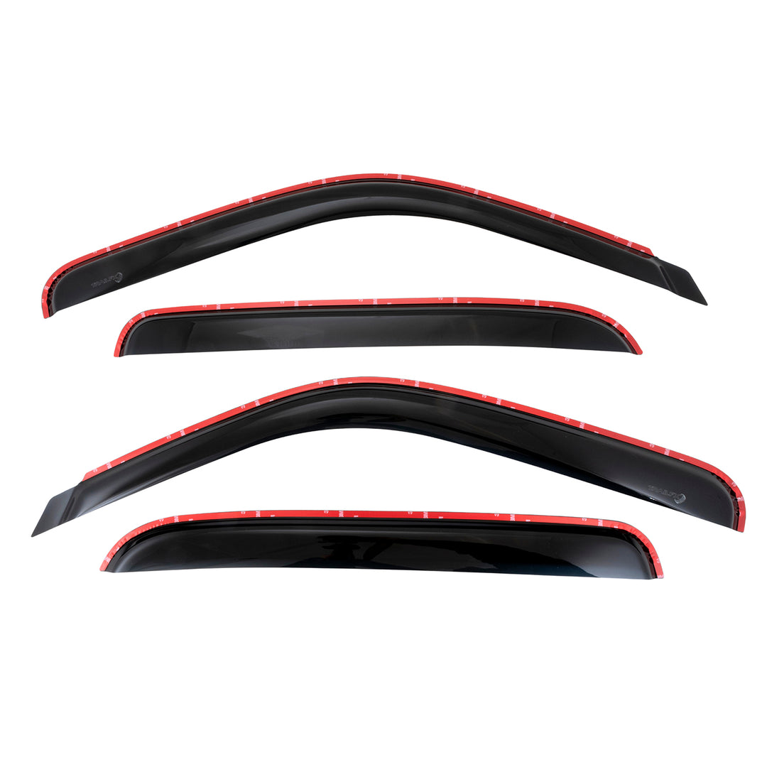 TrailFX Rainguard Smoke Low Profile Window Vents for Specific Vehicles – Set of 4